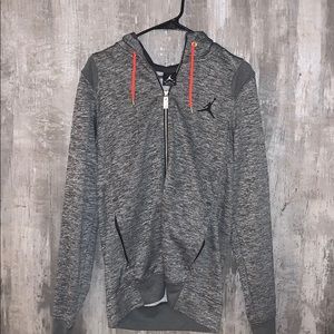 AIR JORDAN FULL ZIP JACKET W NEON ORANGE strings